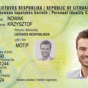 Registered Lithuanian Identity Card
