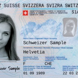 Echte registrierte Schweizer ID-Karte erhalten