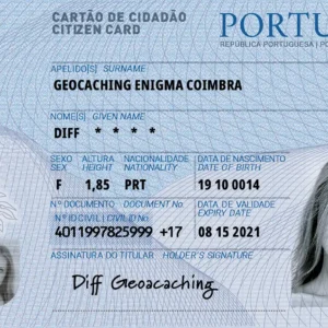 Cartão de Identidade Português Real Registrado